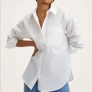 NWT Mango oversized white dress shirt
